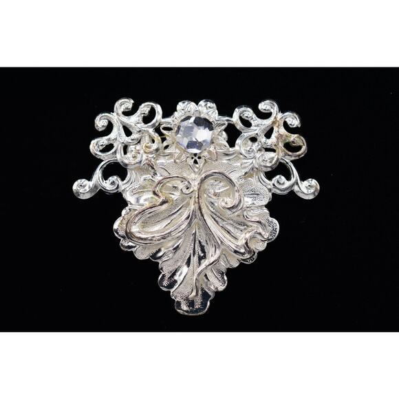 Jane 1997 AOL Vintage Pin Brooch Guardian Angel Rhinestone Silver Signed Bin1 - Picture 2 of 9